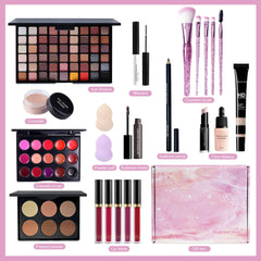 Fynqwor makeup-set pressed-powder delivers a smooth, shine-free finish for lasting wear.