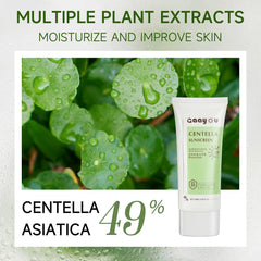 Gaayou Centella Sunscreen bottle with pump for easy, quick application.