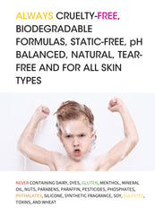 Gabriel Cosmetics Clean Kids Conditioner label-closeup highlights gluten-free and vegan attributes.