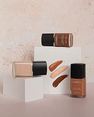 Gabriel Cosmetics liquid foundation on skin showing natural finish suitable for all day wear.