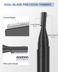 GAERUO eyebrow trimmer close blades highlighting precise trimming for brows
