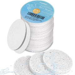 GAINWELL compressed facial sponges in a drawstring bag for travel and storage