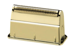 Gamma+ Uno replacement foil head in gold titanium for a smoother shave.