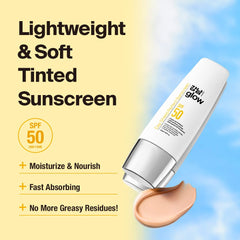 GANGNAM GLOW Day Shield texture closeup shows light, silky finish for non-greasy wear.