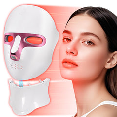 GANOEL red light therapy mask front view showing cordless design for convenient at home sessions