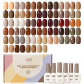 GAOY 42-pcs gel nail kit box front view for home manicure options