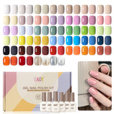 GAOY 42-pcs gel nail kit front cover display for DIY manicure options