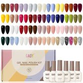 GAOY 42-pcs gel nail polish kit full set displays varied colors for all-season manis.