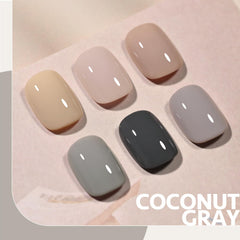 GAOY six nude beige gel polish bottles ready for versatile nail art designs