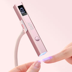 GAOY cordless nail lamp stand highlights rose gold finish for easy gel curing at home.