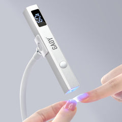 GAOY cordless nail lamp with stand in silver for hands-free gel curing