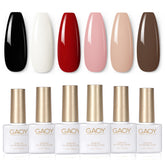 GAOY gel nail polish set white bottle for glossy finish and at-home manicures