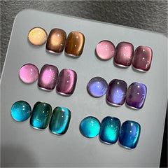 GAOY Glitter Cat Eye nail polish bottle shows holographic sparkle for salon-inspired home manicures.