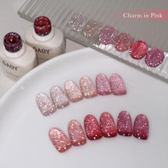 GAOY Glitter Jelly Nail Polish holographic swatch catches light for premium sparkle