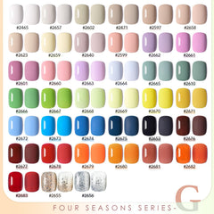 GAOY green-blue jelly color set swatches for versatile seasonal nails