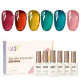 GAOY Jelly Gel Nail Polish pink swatch for at-home manicures with a smooth sheer finish.