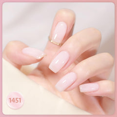 GAOY Jelly Gel pastel pink shade on nails highlights versatile layering