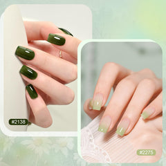 GAOY Jelly Green gel polish bottle closeup highlighting smooth texture.