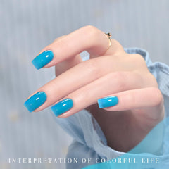 GAOY Jelly Neon gel polish set nails show smooth, glossy color in a weekend manicure.