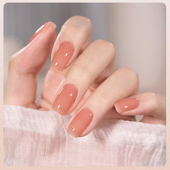 GAOY Milky Jelly Nude UV light cure 60s enables quick dry.