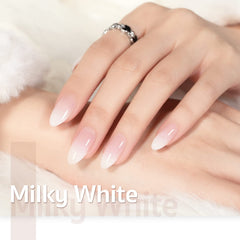 GAOY Milky White Jelly Nude UV cure in 60 seconds for quick drying