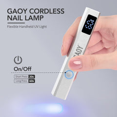 GAOY mini handheld UV light ideal for precise one-nail cures