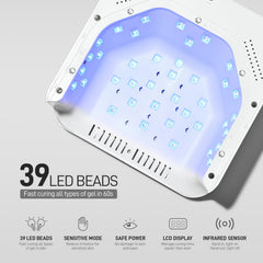 GAOY nail lamp features sensitive mode for gentler curing on sensitive skin.
