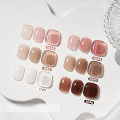GAOY jelly polish shade close-up highlights milky translucence.