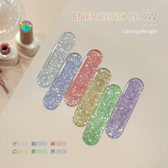GAOY silver glitter gel polish swatch for dramatic shine