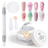 GAOY solid builder gel nail art scene demonstrates 3D capability for creative extensions.