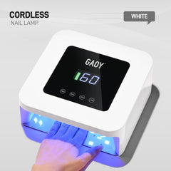 GAOY UV LED nail lamp demonstrates fast curing with 39 LEDs for quick manicures.