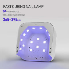 GAOY UV Light with hand under lamp highlights infrared sensor for easy curing.