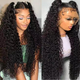 Gaozhao water wave lace front wig front view with natural hairline for daily wear.