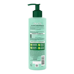 Garnier Fructis Pure Clean Leave-In Cream application promotes easy styling and shine.