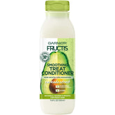 Garnier Fructis Smoothing Treat Conditioner avocado bottle for frizz control and nourishment.