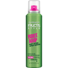 Garnier Fructis Root Amp being used with blow drying to add height
