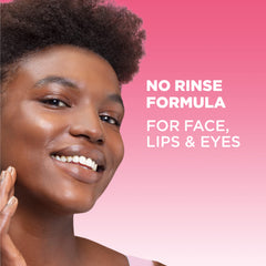 Garnier Micellar Cleansing Water being used to cleanse the face