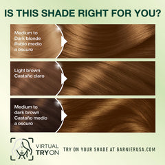 Garnier Nutrisse color application on gray roots for full coverage
