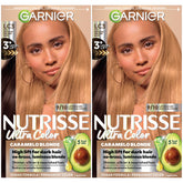 Garnier Nutrisse Ultra Color bottle pour for easy color mixing and bold results