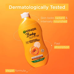 Garnier Summer Body Deep being applied to skin for a natural-looking tan.