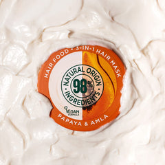 Garnier Papaya Amla texture close-up illustrating melting, quick-absorb texture.