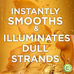 Garnier Whole Blends silky shine on hair after use