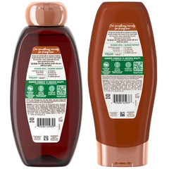 Garnier Whole Blends smoothing set packaging showcasing frizz-reducing duo