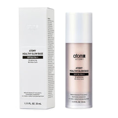 GASHINA STORY Atomy Healthy Glow Base on cheek shows natural glow enhancement