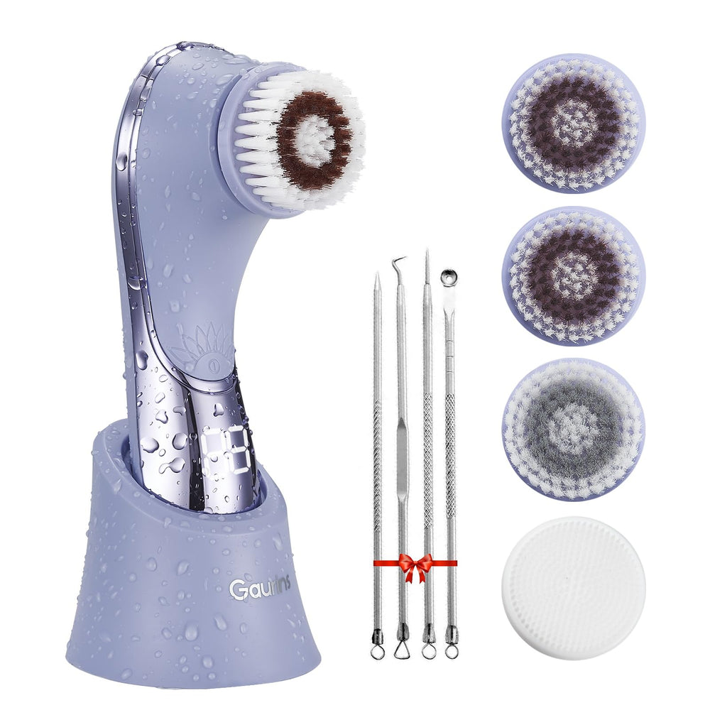 Gaurins facial cleansing brush 360-rotary for deep pore cleansing daily.