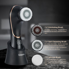 Gaurins soft cleansing head provides gentle daily washing for sensitive skin.