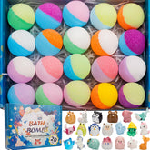GDXINYES bath bombs packaging shows a colorful gift-ready set for kids.