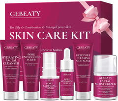 GEBEATY cleanser bottle demonstrates gentle cleanse for clear pores