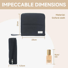 Geelraqaly standing makeup bag brush elastic strap keeps brushes organized during travel