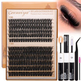 Geeneiya Volume Lash Clusters Kit box open for easy at-home glam.